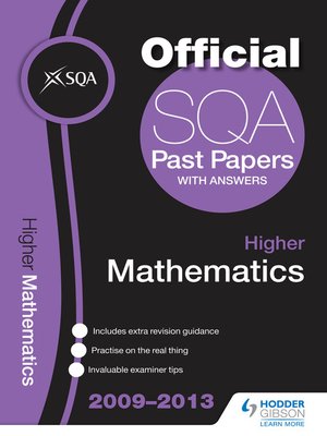 cover image of SQA Past Papers 2013 Higher Mathematics